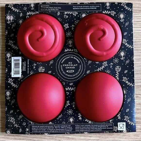 NEW Hot Chocolate Cocoa Bomb Maker Red Silicone Molds‎ - Picture 12 of 12
